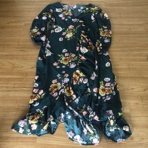 Green Floral Maxi Dress